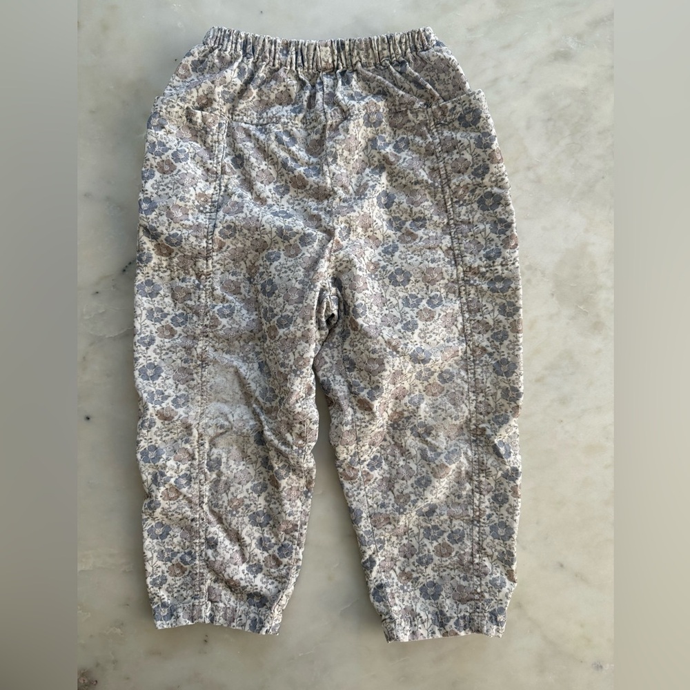 Soor Ploom soft cord floral trouser